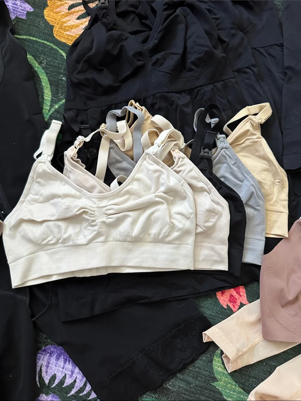 Nursing bras, tanks and postpartum shape wear